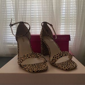 Cheetah print block heels